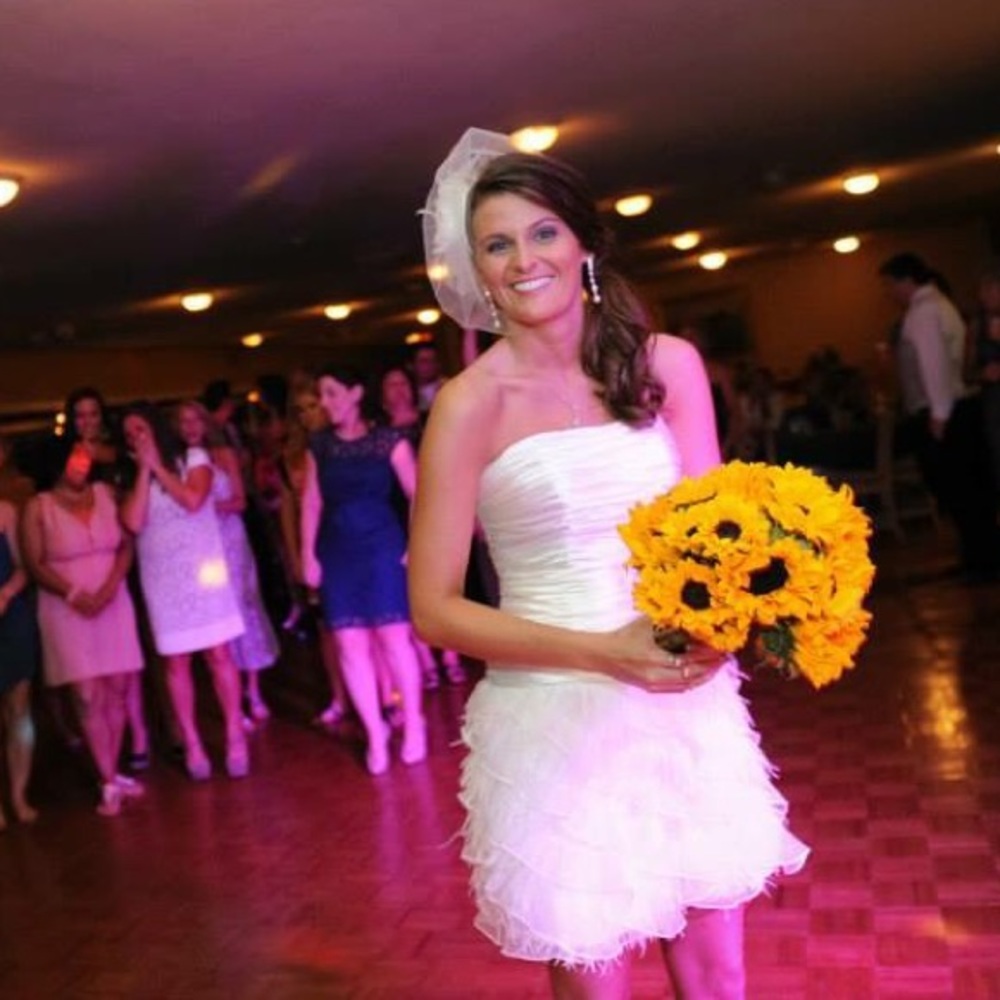 David’s Bridal reception dress